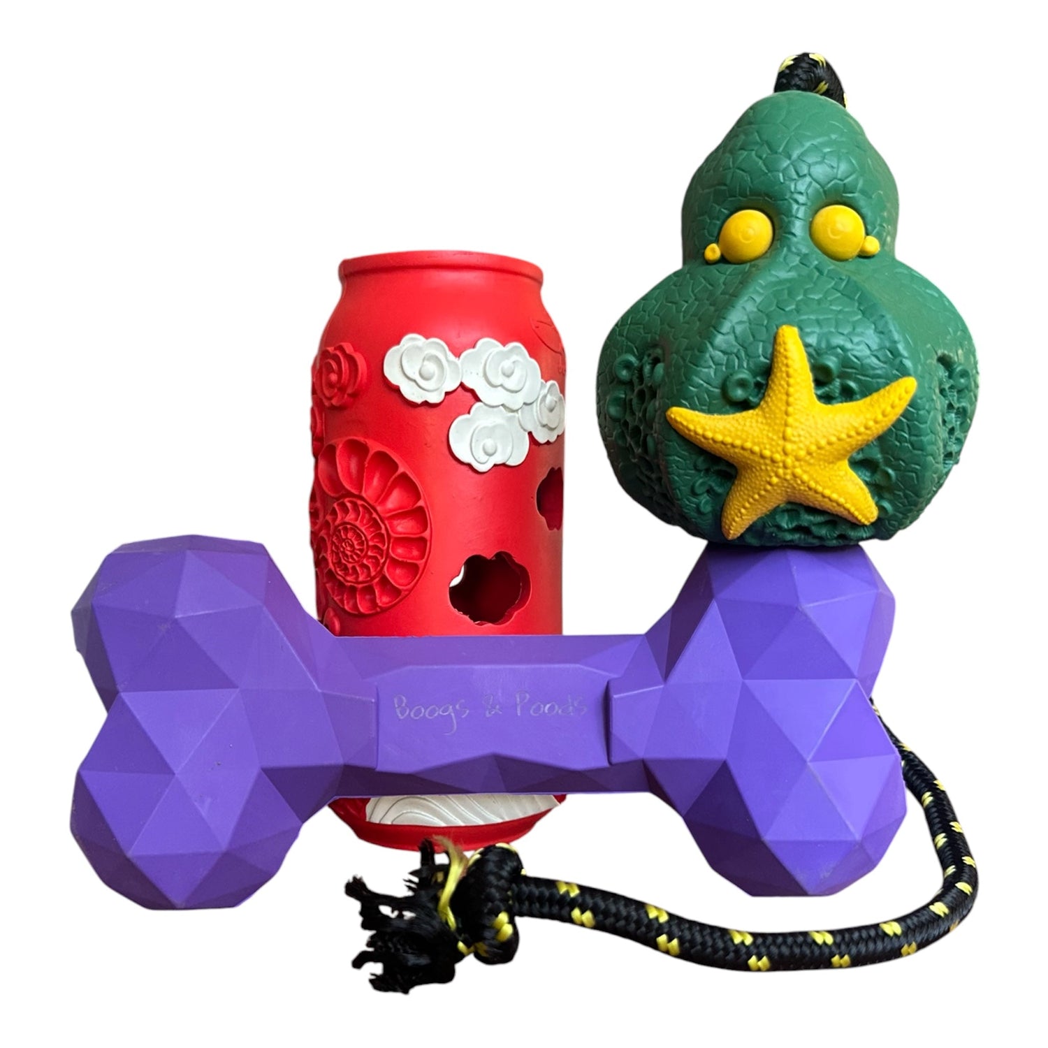 Power chewer pack- 3 rubber dog toys.