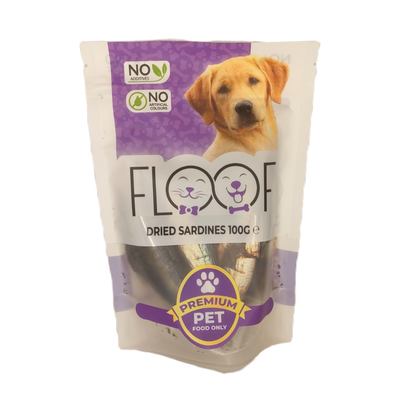 Floof Dried Sardines 100g natural fish treats for dogs and cats