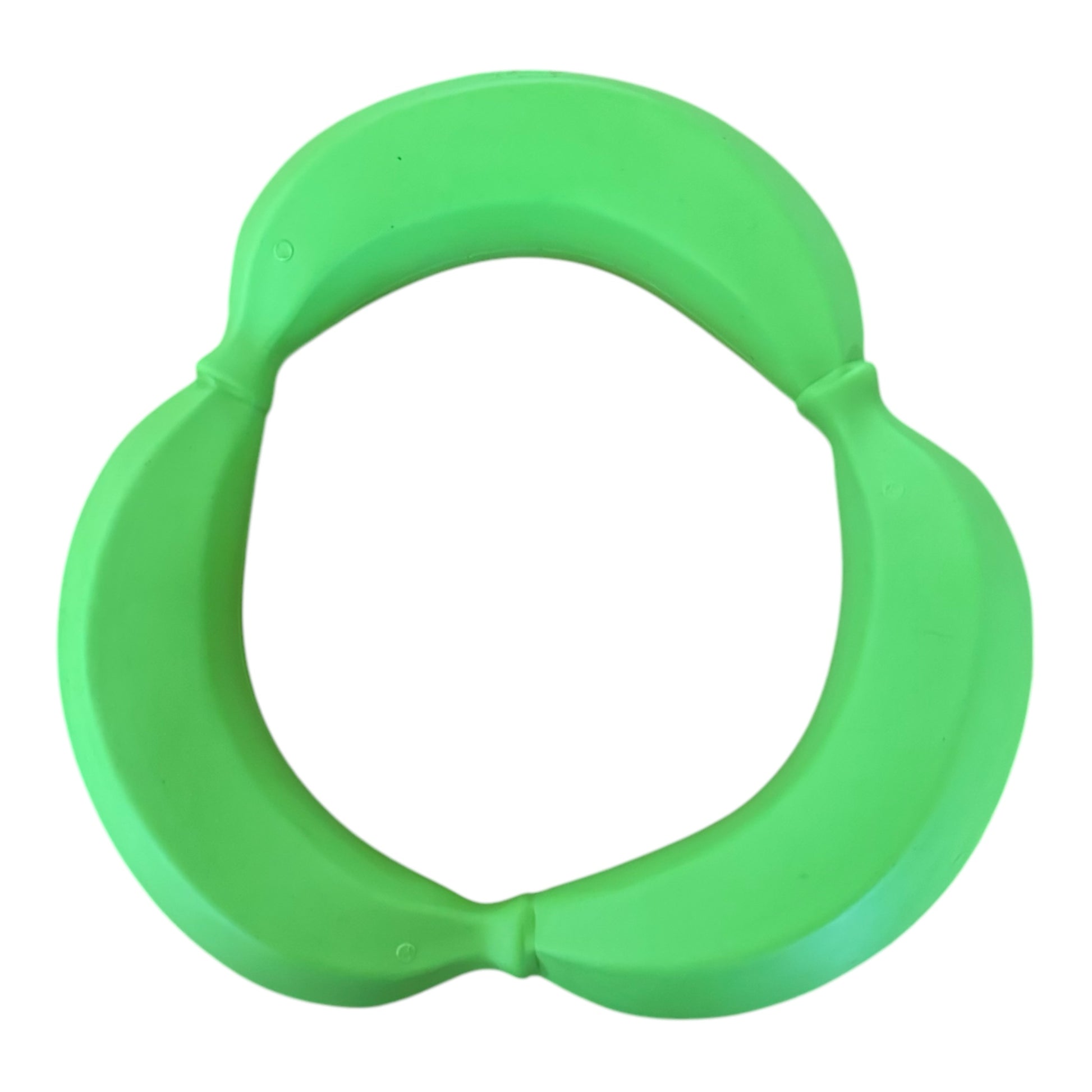 Fluro green rubber ring for dogs to play fetch with.